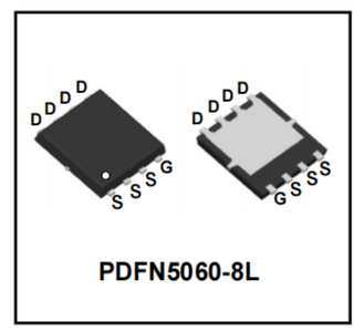 MOSFET de puissance en mode d'amélioration du canal N 40 V WMB100N04TS PDFN5060-8L