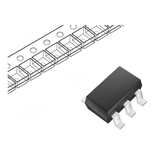 Transistor : NPN / PNP / Bipolaire / BRT, paire complémentaire / 50 V / 0,1 A / SMUN5314DW1T1G