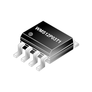 MOSFET de puissance en mode d'amélioration du canal P 30 V, VDS : -30 V, ID : -11,5 A, VGS : -1,5 A, caractéristiques, applications, SOP-8L, WMS12P03T1