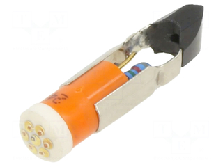 Lampe LED orange : T5 / 5K / 24VDC / -20÷60°C / Mat : plastique 15041358