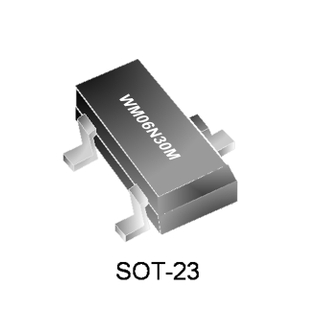 MOSFET d'amélioration de canal N, VDS : 60 V, ID : 3 A, VGS : 1 V, caractéristiques, applications, SOT-23, WM06N30M