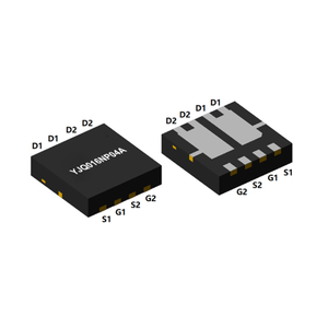 MOSFET complémentaire canal N et canal P, VDSS : 40/-40 V, ID : 24/-18 A, PD : 18,9/19,5 W, caractéristiques, applications, DFN3333-8L, YJQ016NP04A