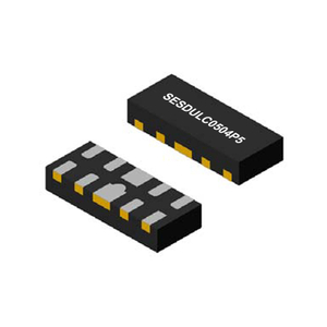 4 lignes, unidirectionnel, capacité ultra-faible, suppresseur de tension transitoire, VBR : 6 V, IT : 1 mA, VRWM : 5 V, caractéristiques, applications, DFN2510, SESDULC0504P5